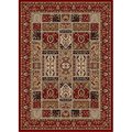 Radici 1834-2011-RED Como Rectangular Red Traditional Italy Area Rug- 5 ft. 5 in. W x 7 ft. 7 in. H 1834/2011/RED